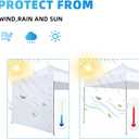 Joramoy Canopy Tent Sidewalls for 1010 Pop Up Canopy, 3 Pack Instant Canopy Sunwall, Waterproof and UV Protection Canopy Shade Wall, Straight Leg Canopy Sidewalls 3 PCS Only(White)