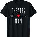 Theater Mom Funny Women Theatre Lover Mama Gift Theatre T-Shirt, XL