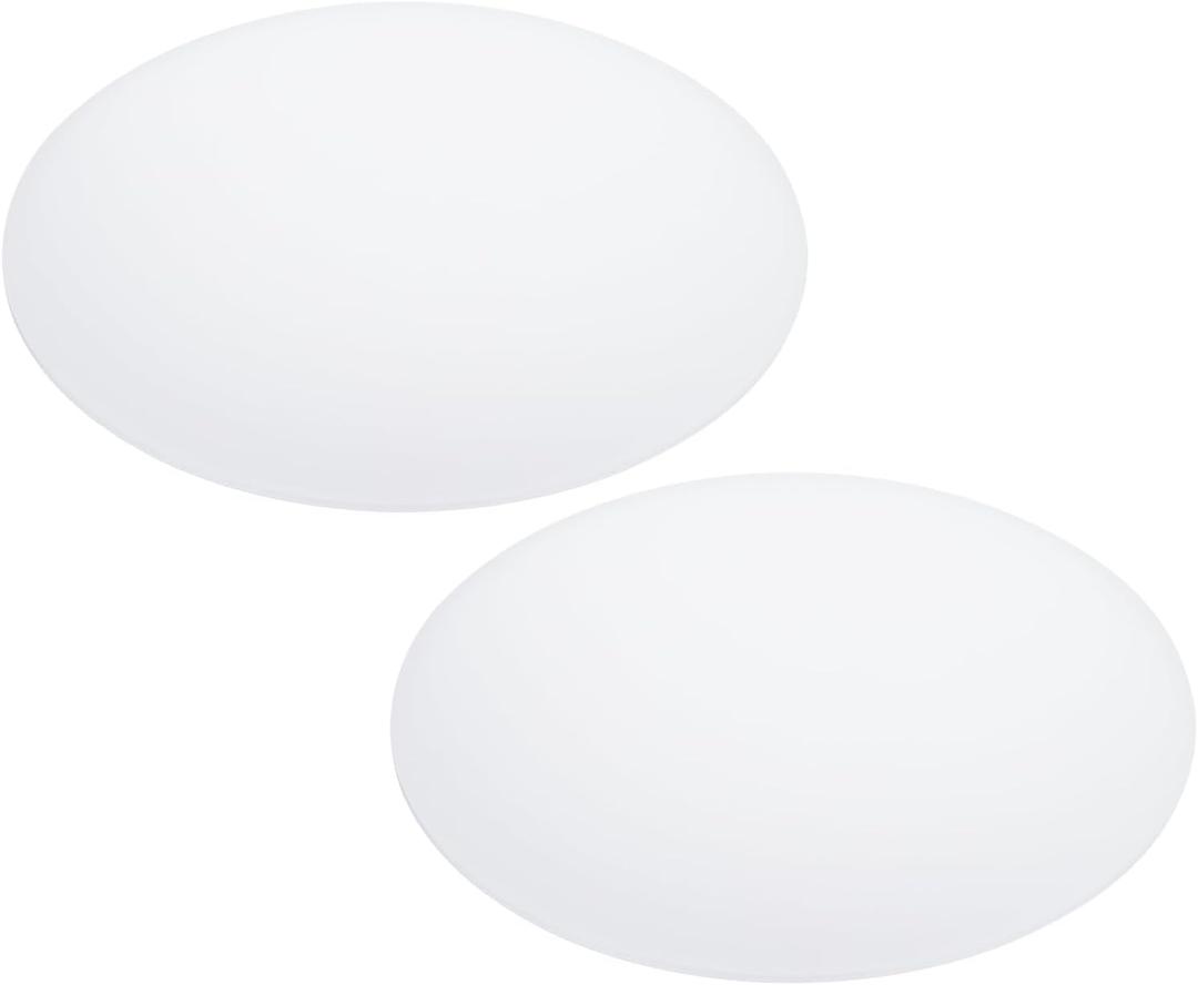 PATIKIL 8" Diameter Lampshade Diffuser, 2 Pcs 2mm Thick Round Diffuser Sheet for Drum Lampshades, Pendants Light, DIY Light Shield, Frosted White