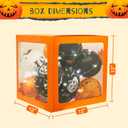 128 Pcs Halloween Party Decorations, Halloween Party Supplies - Balloon boxes, "HAPPY HALLOWEEN" Banner, "BOO" Banner, Multi Balloons, Bat Decor, Spider Wed