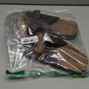 ONCAI Mens Sandals,Beach Slides Cork Footbed Slippers with Adjustable Buckle Straps (15, Dark Brown)