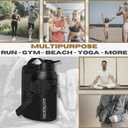 Magnetic Gym Bag for Men Women with Magnetic Water Bottle Holder, Gym Crossbody Sling with Strap, Sling Bag with Phone Pockets, Key Phone Holder, Gym Essentials, Black