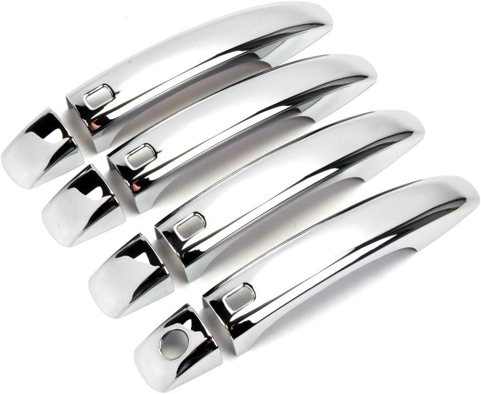 Dreamseek 8Pcs 4 Door Handle Cover Compatible Audi Q3 2012-2018, Q5 2009-2016, A4 B8 S4 A5 2008-2016 Exterior ABS Molding Protector Trim Triple Chrome Plated