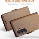 Wallet Case for Samsung Galaxy S26, PU Leather Magnetic Flip Case with RFID Blocking Card Holder Kickstand for Women Men, Shockproof Durable Protective Phone Cover for Galaxy S26 (Brown)