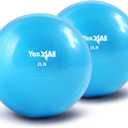 Yes4All Weighted Toning Balls for Exercise, Soft Medicine Balls for Exercise, Pilates, Yoga, Balance, Flexibility, 2lb Pair