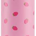 Ello Pop & Fill 18oz Stainless Steel Kids Water Bottle with Quick Fill Lid | Vacuum Insulated BPA Free Bottle with Leak Proof Straw and Chug Lid, Dishwasher Safe, Gift For Kids Teens, Strawberries