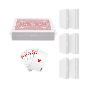 36 PCS Small Plastic Card Boxes, Empty Playing Card Boxes for 3.5X2.5 inch Card, Snap Closed Playing Card Deck Boxes Closed for Cards, Beads and Craft Supplies (NO Cards)