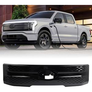 NL3Z8200CB Gloss Black Grill Compatible With 2022-2025 Ford F150 F-150 Lightning PRO Bumper Grille Gloss Black Replacement NL3Z8200CB