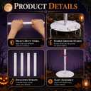Briwooody 4 Sets White Large Halloween Skeleton Stand, Halloween
