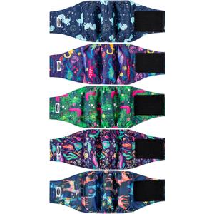 Tuiskusa Male Dog Diapers, High Absorbing Dog Belly Bands for Male Dogs, Washable Reusable Dog Male Wraps(5 Pack)