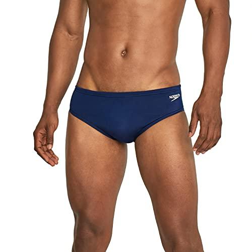 Speedo Men's Swimsuit Brief Eco ProLt Solid Adult Size 36,  Solid Speedo Navy