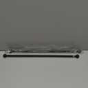 Sash Curtain Rod for French Doors, Kitchen Curtain & Small Window, 3/8 Inch Diameter, Adjustable 16-28", 2 Pack, Black