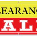 SmoothNovelty 2x4 Feet Clearance Banner Store Sale Sign with Grommets Polyester Fabric Reusable Weatherproof Sale Banner for Outdoor Indoor Advertising Business Marketing Store