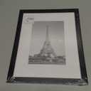 upsimples 8x10 Picture Frame Set of 5, Display Pictures 5x7 with Mat or 8 x 10 Without, Wall Gallery Photo Frames, Black