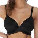 Freya Women's Expression Underwire Demi Plunge Molded T-Shirt Bra (Black, 28E US)