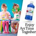 Positive Art Washable Paint for Kids, 12 Colors, 16 oz Bottles, Non-Toxic Tempera Paint Set for School and Classroom, Paraben-Free
