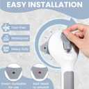 Reyiu Grab Bars for Shower, 16.5 Inch Shower Handle with Safety Indicators, Suction Cup Bathroom Grab Bar for Elderly, Seniors, Handicap - No Drill, Waterproof, Removable (2 Pack)
