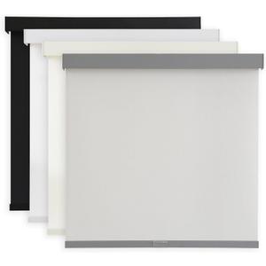 AOSKY Light Filtering Roller Shades Cordless Blinds for Windows, 1% Openness Free-Stop Shades with Valance, Thermal Insulated Fabric, UV Protection, Natural Woven Blindss29" W x 72" H, Grey