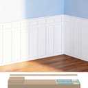 Art3d Premade Board and Batten Paintable Wainscoting Kit Covers 94.5 x 54 in., Precut MDF Accent Wall Panel for Living Room Hallway Bedroom Home Decor, Molding Trim Slat with Edge Strip