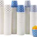 Tamone 600 Pack 3 oz Bathroom Cups, Small Paper Cups, Mouthwash Cups, Disposable Paper Cups, white cups, blue cups, gray cups, 3oz Paper Cups for Party, Picnic, BBQ, Travel, Home and Event