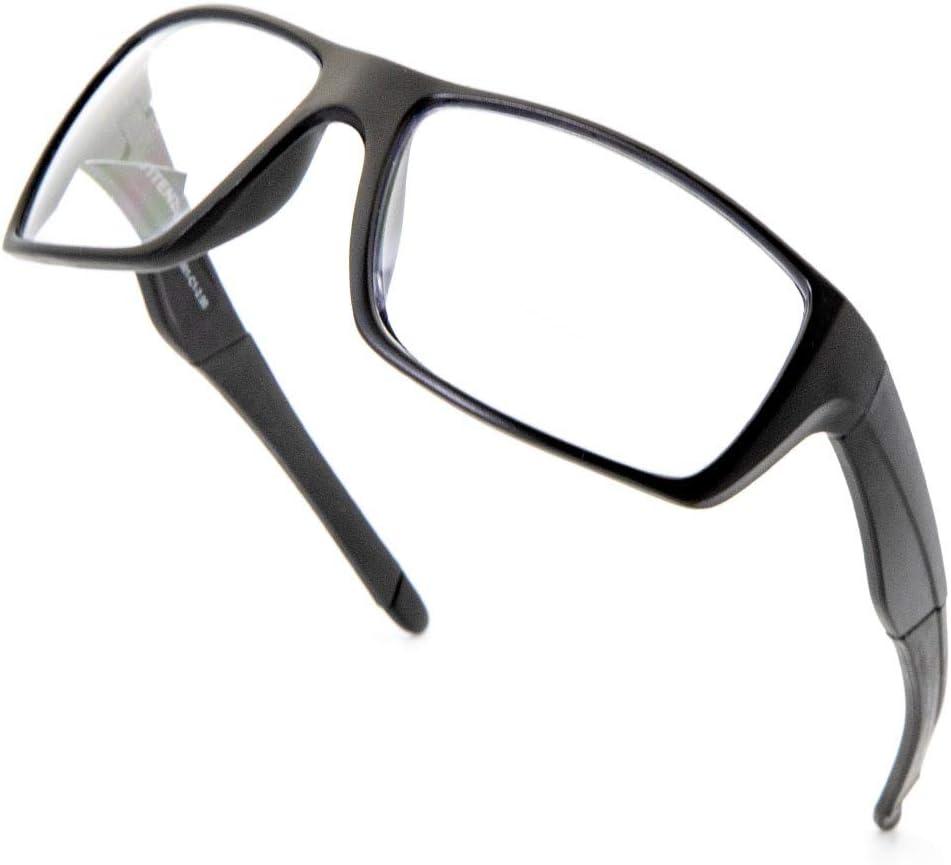 VITENZI Bifocal Safety Glasses with Readers Wrap Around Sport Magnifying Safety Reading Protective Goggles Men Women Palermo (Black)