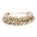 DIGUAN Wide Fishtail 2 Strands Synthetic Hair Braided Headband Classic Chunky Plaited Braids Elastic Stretch Hairpiece Women Girl Beauty accessory,59g (Light Highlighted)