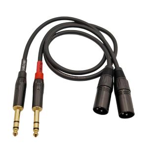 Sam&Johnny 1/4 inches to XLR Cable, 6.35mm TRS to XLR Male Balanced Mic Cable, 2-Packs Microphone Cord Patch Cable(2 feet)