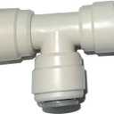 Acetal Copolymer 1/2" Tube OD (12.7mm) Tube Fitting, Union Tee Connector, Push to connect for RO water filter system parts (pack of 5)
