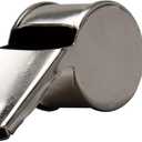 Spalding Sports Whistle with Lanyard | Ideal for Coaches, Referees & Officials |  Plastic or Metal (Metal - 1 Pack - Silver)