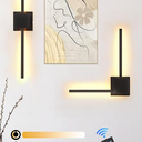 Battery Operated Wall Sconces Set of 2,  12000mAh Rotatable Picture Lights with Remote Control, Dimmable 30006500K LED Rechargeable Wall Lights for Living Room Bedroom Mirror, 28.3In