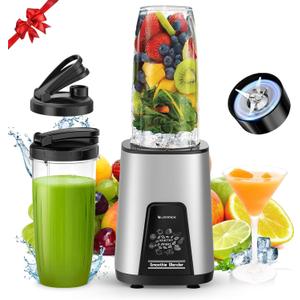 LAMPICK Blenders for Smoothie, 900W Personal Blender for Shakes and Smoothies with 2 * 22oz BPA Free Portable Cups, Small Juicer for Protein Shake, Baby Food, Frozen Drink