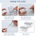 Threlaco 20 Pcs 1ml Sealed Sterile Empty Vials with Self Healing Injection Port Glass Penicillin Bottle with 20 Label Stickers (Aluminum)