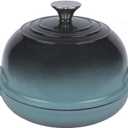 Dutch Oven for Bread Baking, Enameled Cast Iron Dutch Oven Pot with Lid, Bread Oven for Sourdough Bread Baking, Cast Iron Bread Pan, 5 qt Cyan