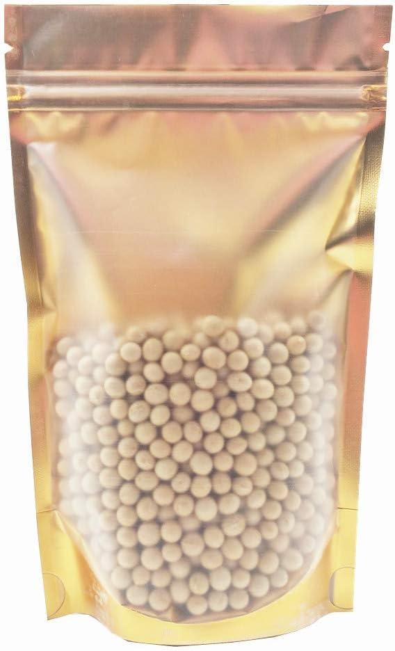 FERENLI 50 Pieces Aluminum Foil Mylar for Zip Bags Lock Matte Plastic Heat Sealable Stand Up Food Storage Bag Coffee Beans Zipper Lock Packing Pouch for Sample Reusable 3.9x5.9 inch
