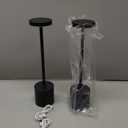 Cordless Table Lamp Set of 2, Rechargeable 5000mAh Battery Powered Outdoor Table Lamps, Portable LED Desk Lamp, 3 Color Dimmable Light for Restaurant, Patio, Bedroom, Bedside Night Lamp(Black)