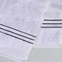 SUPERIOR Hotel Turkish Cotton 10 Piece Towel Set, Ultra Plush Spa Quality Heavyweight Essentials for Bathroom, Thick Absorbent and Soft, Dobby Border, Includes 2 Bath 4 Hand 4 Washcloths, Navy Blue