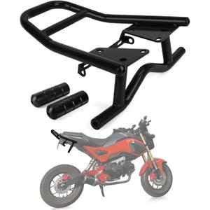 PSLER 2013-2020 MSX 125 Rear Rack - Motorcycle Luggage Rack MSX 125 Rear Rack Iron Support Storage Shelf Parts for MSX 125 2013 2014 2015 2016 2017 2018 2019 2020,Full Black