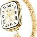 Missair Slim Bands Compatible with Apple Watch 38mm 40mm 41mm 42mm 44mm 45mm 46mm 49mm for Women, Thin Bracelet Dressy Designer Stainless Steel Metal Strap for iWatch Series 11 10 9 8 7 6 5 4 SE Ultra