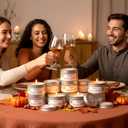 24 Pcs Friend Gatherings Unscented Candles 1.97 x 1.18 Inch Happy Friendsgiving Party Favors Unscented Candles Gift Bulk Tealight Ideal for Daily Use Baby Shower Return Gifts for Guests