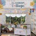Teacher Created Resources Classroom Cottage Pennants Die-Cut Border Trim (TCR7183)