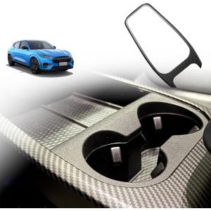 BestEvMod for Mach E Center Console Trim Sticker Cover Accessories Compatible with 2021-2026 Mustang Mach-E Accessories(Matte Carbon Fiber) 2
