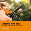 Fiskars Garden Scissors, 7-in-1 Garden Shears Multi-Tool with Sheath, Great for Plant Trimming, Cutting Nursery Pots, Bags, and Wire