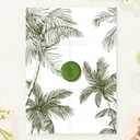 50 Pack Pre-Folded Vellum Jackets for 5x7 Invitations,AZAZA Translucent Invitation Sleeves,115GSM Vellum Jackets 5x7, Wedding Invitation Accessories, for Weddings Birthdays,Green Palm Tree