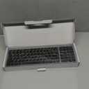 Wireless Keyboard and Mouse Combo - Full Size Slim Thin Wireless Keyboard Mouse with Numeric Keypad 2.4G Stable Connection Adjustable DPI (Grey & Black)