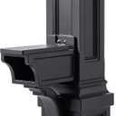 Step2 Atherton Grand Mail Post, Mailbox Not Included, Weather Resistant, Large Outdoor Mail Post, Made of Durable Plastic, Easy Install, Onyx Black