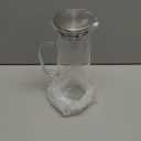 1.5 L Glass Pitcher with Lid and Spout, Cold or Hot Water Drinking Jug for Homemade Iced Tea and Juice