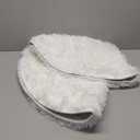 White Round Rug, 3x3 Fluffy Circle Area Rugs for Bedroom, Soft Plush Rugs for Living Room, Non-Slip Indoor Carpet for Nursery, Study Room, Playroom, Home Decor