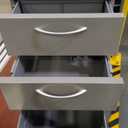 Home Square 3 Drawer Mobile Metal Filing Cabinet Set in Arctic Silver