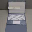 Harvopu Compatible for iPad 11th 10th Generation Case with Keyboard, Folio Cover with Pencil Holder, Multi-Touch Trackpad, 7 Color Backlit, Detachable Keyboard for iPad (A16) 11th/10th Gen (Blue)