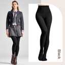 Women's Cable Knit Tights Soft Sweater Opaque Fall Winter Warm Tights for Women Ribbed Knit Striped Thick Stockings (Black)